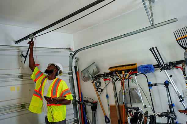 Professional Garage Door Panel Replacement technician working in Bridgeport, NY